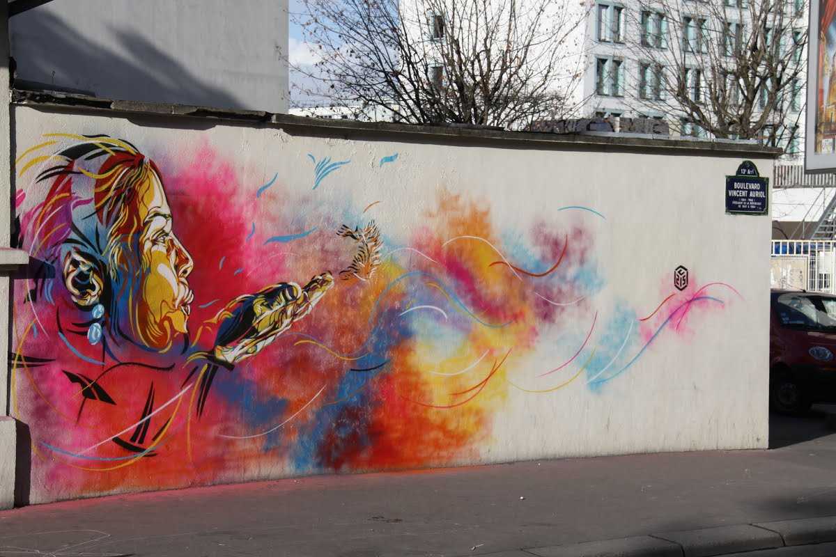 street art in the 13th district of paris