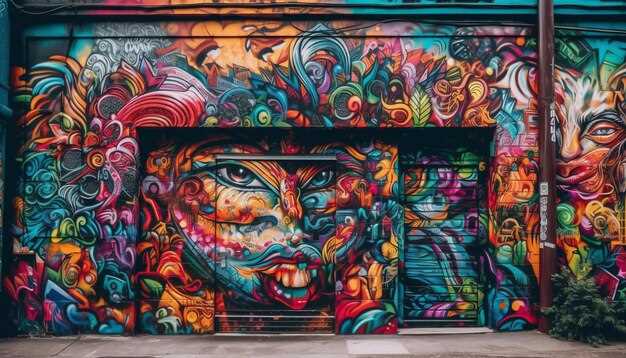 pretty graffiti art colorful murals as an