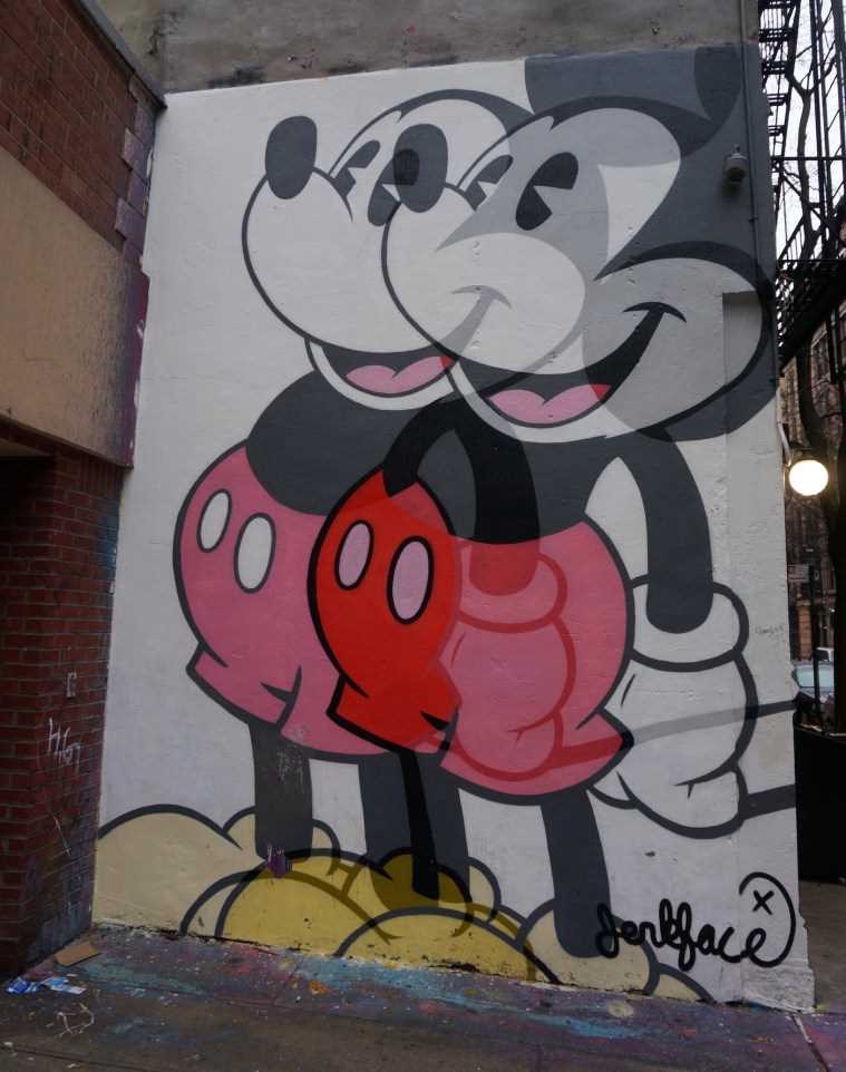 Street Art Featuring Mickey A Colorful Expression of Talent and Creativity