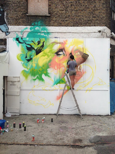 Hueman’s Mural in London: A Vibrant Artistic Expression