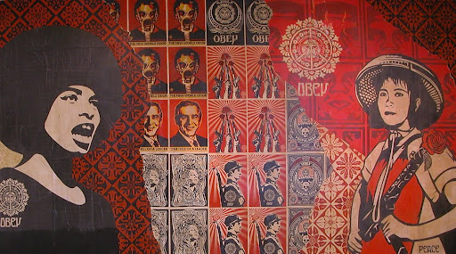 obey shepard fairey mural from the show at magda danysz gallery in 2007 obey shepard fairey