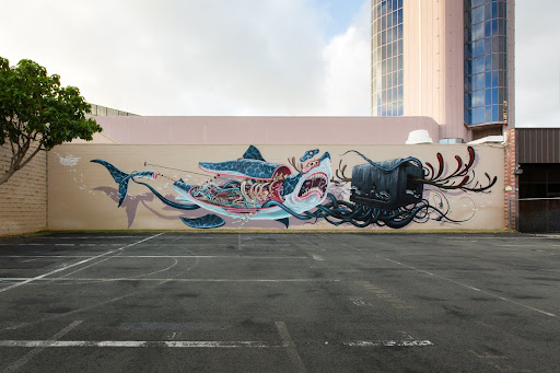 Dive into the Depths: Nychos and Jeff Soto’s POW! WOW! Hawaii 2013 – Shark Mural